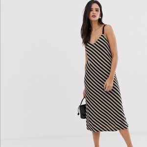 NWT! Stradivarius striped midi dress